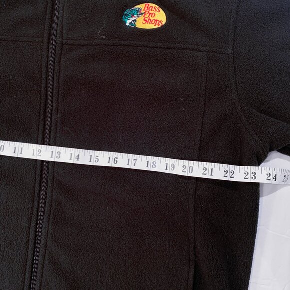 Bass Bro Shops Quarter Zip Men's Sweater Large Black Fleece Camping Hiking - Picture 2 of 11